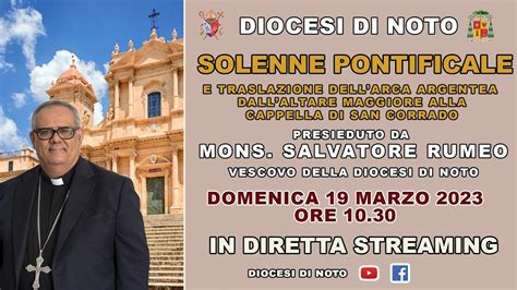 Domenica Marzo Diretta Streaming Solenne Pontificale