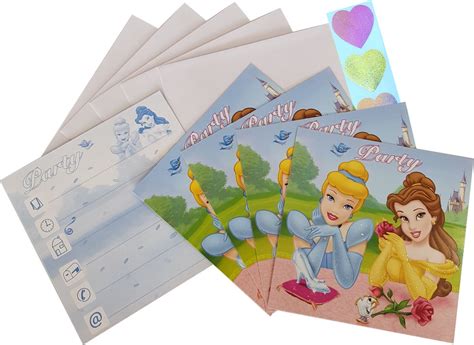 Disney Princess Uitnodiging Met Sluitsticker Kinderfeestje