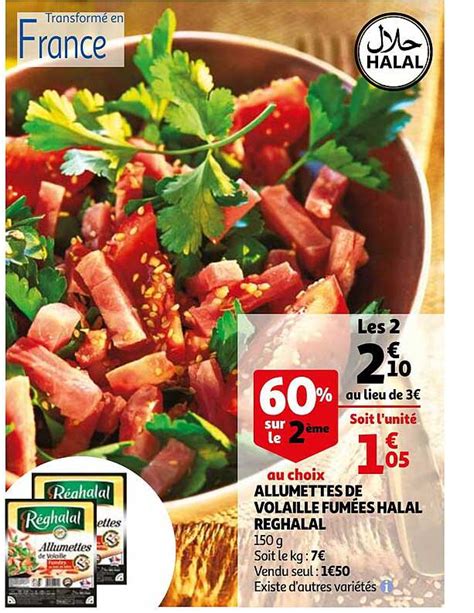 Promo Allumettes De Volaille Fum Es Halal Reghalal Chez Auchan