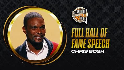 Chris Bosh | Hall of Fame Enshrinement Speech