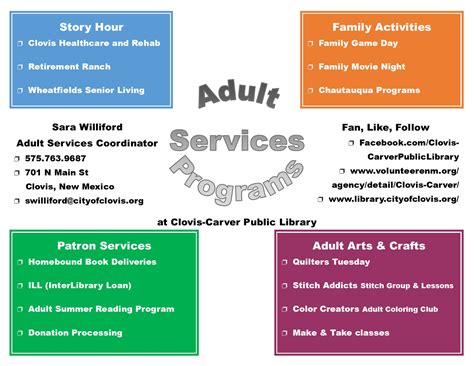 Adult Services Clovis Carver Public Library