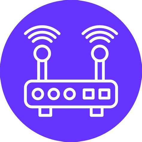 Dise O Vectorial Del Estilo Del Icono Del Enrutador Wi Fi Vector Premium