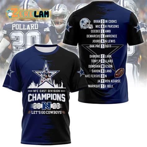 NFC East Division Champions 2023 Let's Go Cowboys Shirt - Zerelam