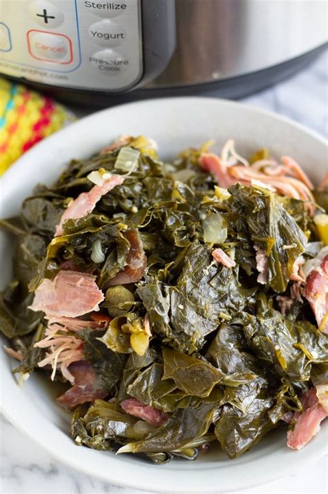 Southern Style Pressure Cooker Collard Greens Recipe My Forking Life