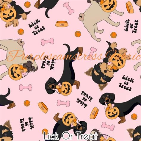 Lick Or Treat Cotton Lycra Purpleseamstress Fabric