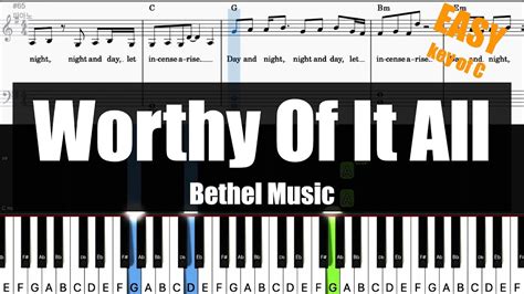 🎹bethel Music Worthy Of It All Key Of G Sheet Lyrics Chords