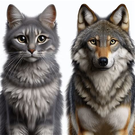 Cat-Wolf Hybrid Creature Design | Intertwining Feline and Lupine Traits ...