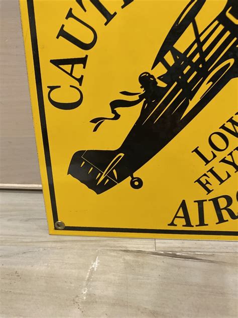 Caution Low Flying Aircraft Porcelain 10x10 EBay