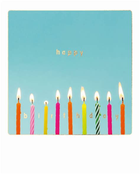 Postkarte Happy Birthday Kerzen Happy Memories Kollektion