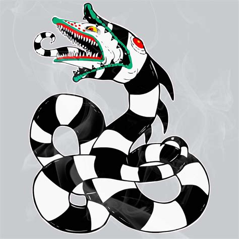 Beetlejuice Sandworm Vinyl Sticker Static Cling Or Vinyl Etsy