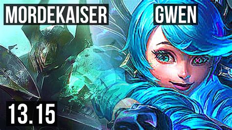 Mordekaiser Vs Gwen Top 1 4m Mastery 600 Games 4 1 1 Kr Master