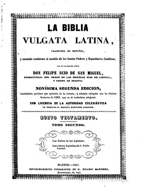 Vulgata Latin Español NT 1851 | PDF