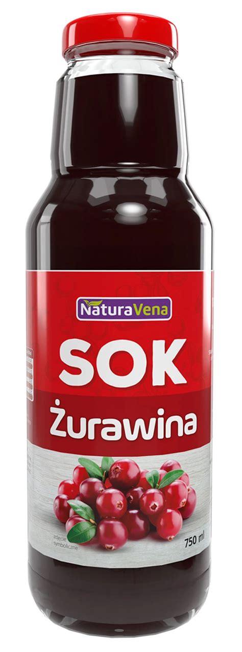 Sok z żurawiny 100 750 ml Naturavena Najniższa cena NATURAVENA