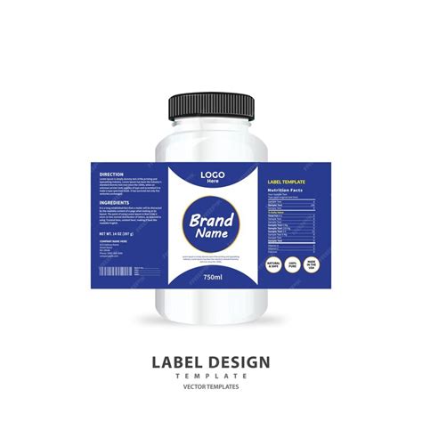 Premium Vector | Vector bottle label package template design label ...