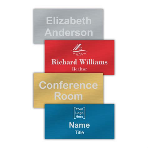 X Custom Engraved Metal Office Nameplate Signs Nap Nameplates