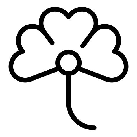 Clover nature icon, outline style 15599468 Vector Art at Vecteezy