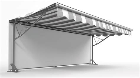 Sunshade Isolated On White 3d Render Of An Awning Canopy Or Backgrounds ...