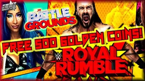 WWE 2K BATTLEGROUNDS ROYAL RUMBLE 500 GOLDEN BUCKS LOCKER CODE YouTube