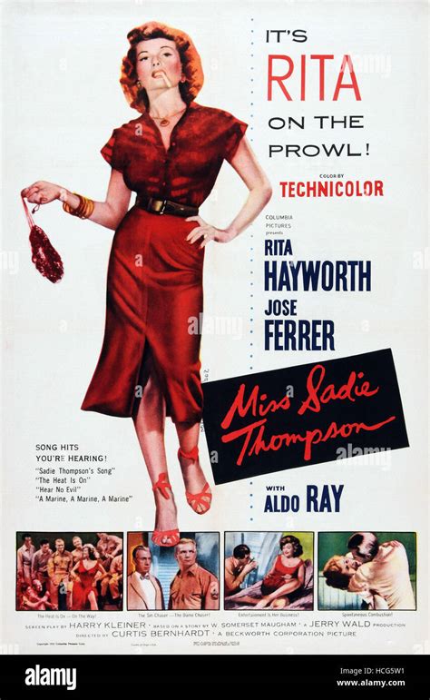 Miss Sadie Thompson Us Poster Art Rita Hayworth 1953 Stock Photo Alamy