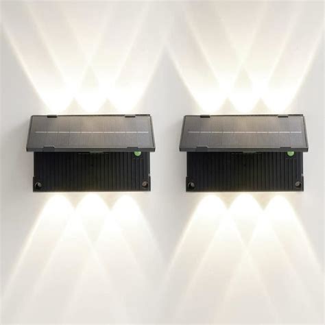 Pack Lampe Solaire Ext Rieur Led Applique Murale Ip Lampe Murale