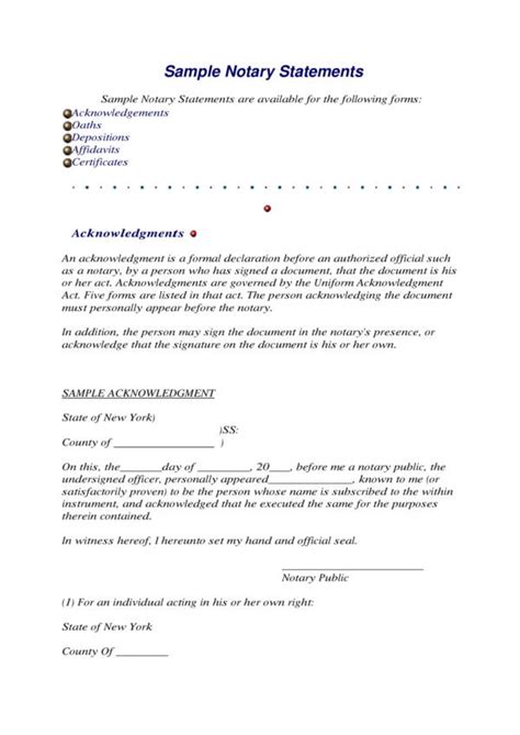 Free 14 Notary Statement Samples And Templates In Pdf Ms Word