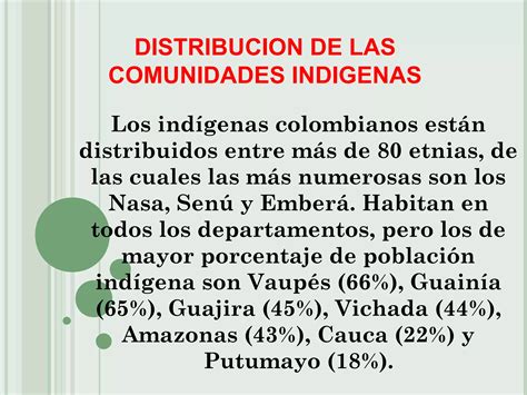 Poblacion Indigena Colombiana Diapositicas PPT Descarga Gratuita