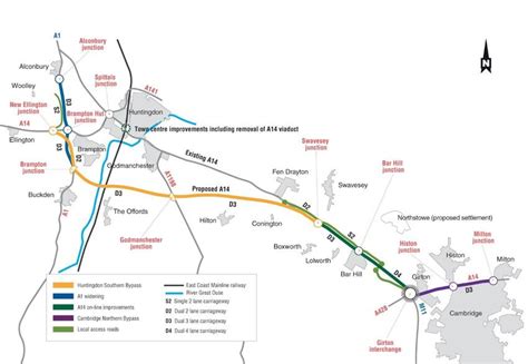 Outline map of the route (Source: Highways England, 2017b) | Download ...