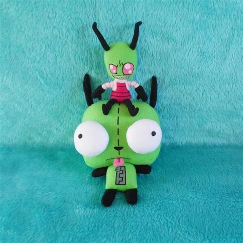 Invader Zim Free Shipping Plush Toys Gir Dib Etsy Australia