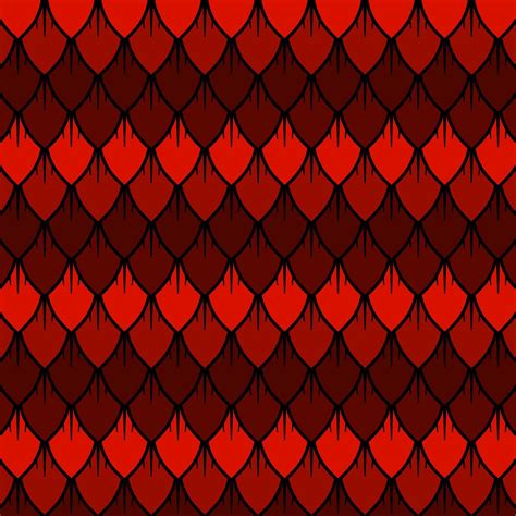 Red Dragon Scales Seamless Pattern For Decoration Background