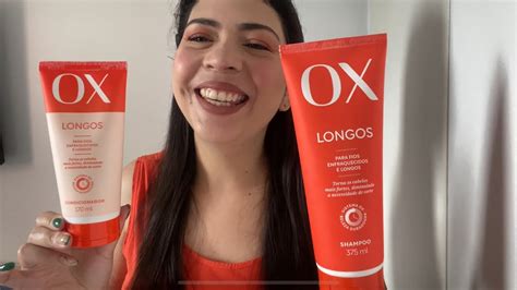 Minha Resenha Do Shampoo E Condicionador Ox Longos Youtube