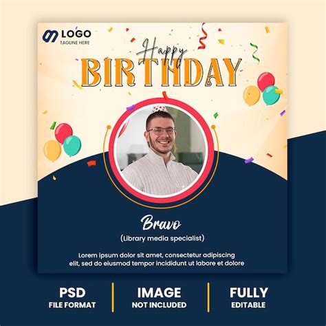 Premium Psd Psd Birthday Social Media Poster