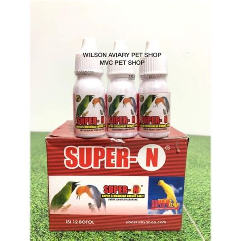 Jual Super N Super Kicau Obat Burung Sakit Infeksi Pencernaan Diare