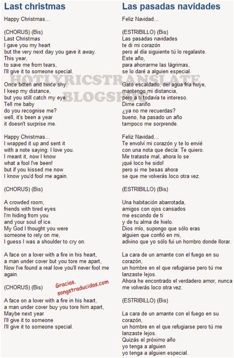 Top Lyrics Translated Canciones Top Traducidas Wham Last Christmas