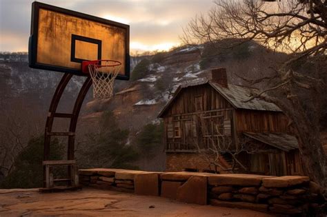 Premium Photo An Image Of A Basketball Ball On The Court