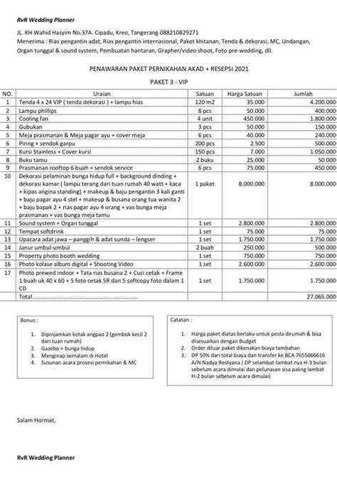 Detail Contoh Rincian Anggaran Biaya Pernikahan Excel Koleksi Nomer 19