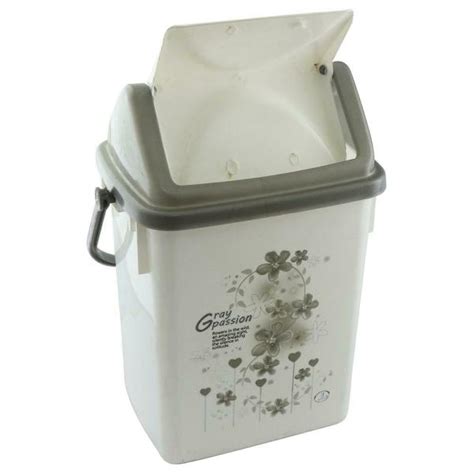 Joyo Happy Home Printed Grey Plastic Dustbin 8 L JioMart