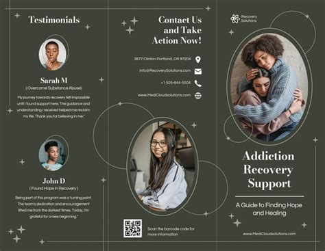 Addiction Recovery Support Accordion Fold Brochure Template Venngage