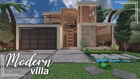 Bloxburg Modern Villa Speedbuild No Transform Gamepass Youtube