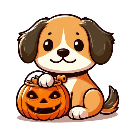 Premium Vector Cute Halloween Dog Vector On White Background