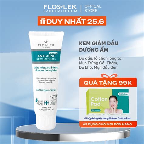 Kem D Ng M Ki M D U Floslek Anti Acne Mattifying Cream Ml Shopee