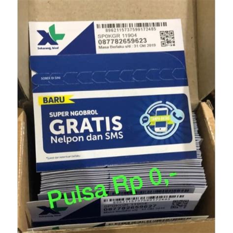 Jual Kartu Perdana Xl G Nomor Sim Card Segel Baru Shopee Indonesia