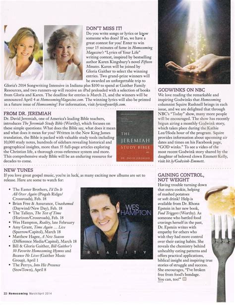 Homecoming Magazine Featured Food Triggers By Rhona Epstein And