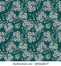 Seamless Pattern Abstracts Floral Composition Stock Illustration