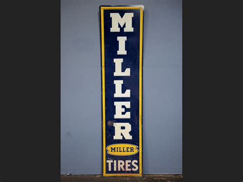 Miller Tires Vertical Tin Sign Auburn Fall 2021 RM Sotheby S