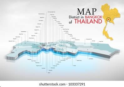 Map District Bangkok Thailand Stock Illustration 103337291 | Shutterstock