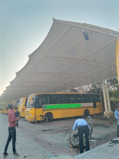 Mild Steel Tensile Bus Parking Shed Paint Coated Thickness 7 Mm At