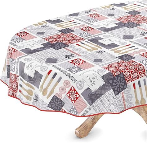 Anro Nappe En Toile Cir E Lavable Ovale X Cm Avec Ourlet