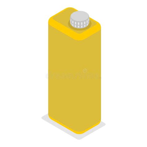 3D Isometric Flat Vector Set Of Blank Plastic Canister Item 2 Stock