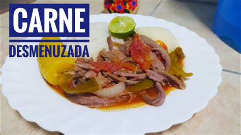 Carne Desmenuzada Receta Nicarag Ense Youtube