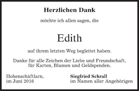 Traueranzeigen Von Edith Trauer Merkur De